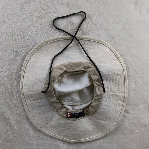 Vintage 90s Quiksilver Bucket Hat Fishing Chin Strap Canvas - Picture 3 of 5